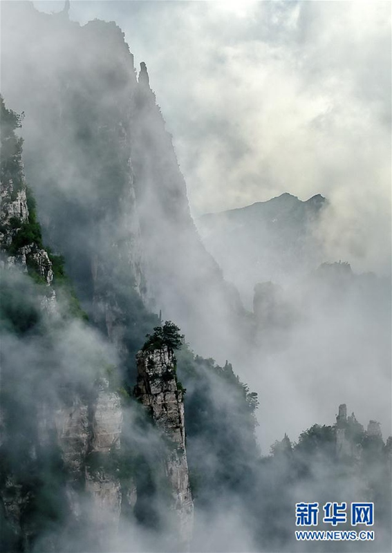 Wolkenmeer auf dem Wulaofeng-Gipfel