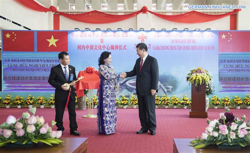 Xi öffnet Vietnam-China Freundschaftspalast