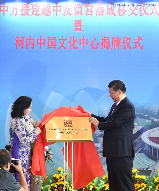 Xi öffnet Vietnam-China Freundschaftspalast