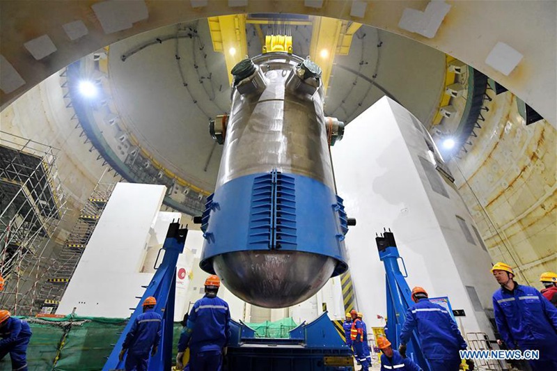 Reaktordruckbehälter des Nuklearprojekts Hualong One installiert
