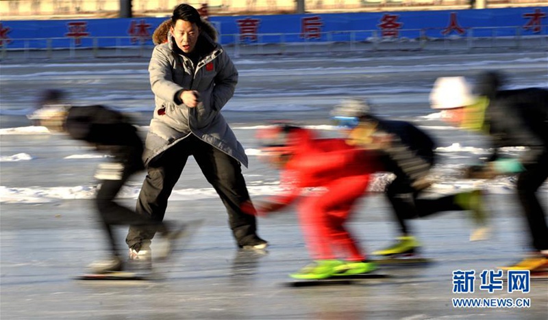 Schüler machen Wintersport