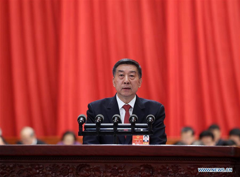 4. Plenarsitzung der 1. Tagung  des 13. Nationalen Volkskongresses in Beijing eröffnet