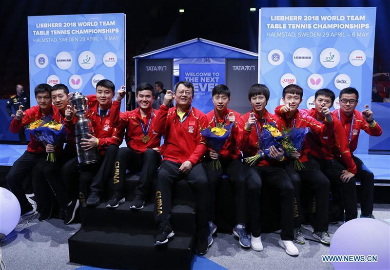 China gewinnt  bei der Tischtennis-Weltmeisterschaft den 9. Titel in Folge