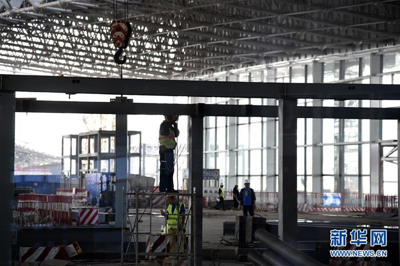 Bau des internationalen Flughafens Jiaodong in vollem Gang