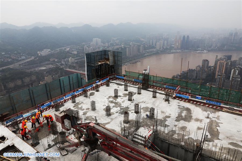 T3N-Turm in Chongqing ist rohbaufertig
