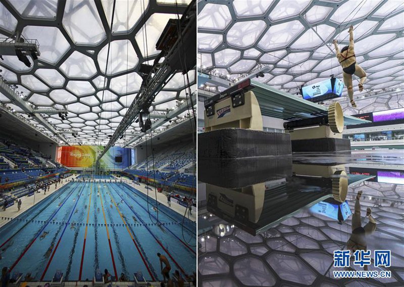 Austragungsorte der Olympischen Spiele in Beijing: gestern und heute