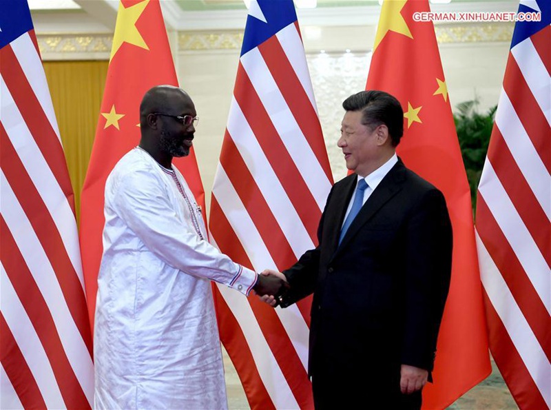 Xi Jinping trifft liberianischen Präsidenten in Beijing