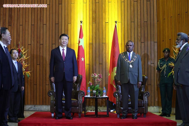 Xi Jinping trifft Generalgouverneur von PNG in Port Moresby