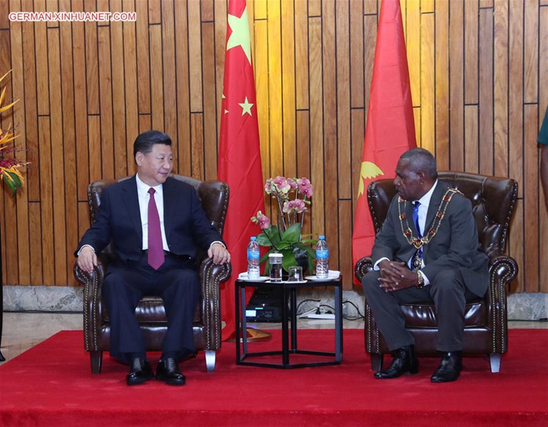 Xi Jinping trifft Generalgouverneur von PNG in Port Moresby