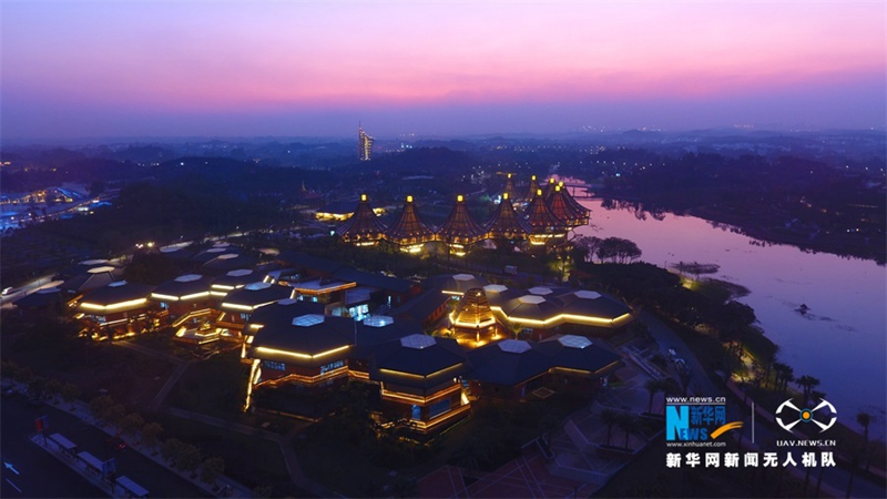 Wunderschöne Luftaufnahmen der Gartenexpo in Guangxi