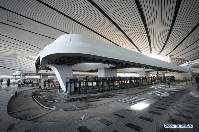 Fassadendekoration des Beijing Daxing International Airport abgeschlossen