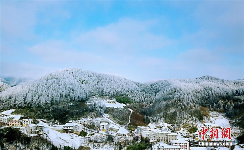 Faszinierende Schneelandschaft in Hubei