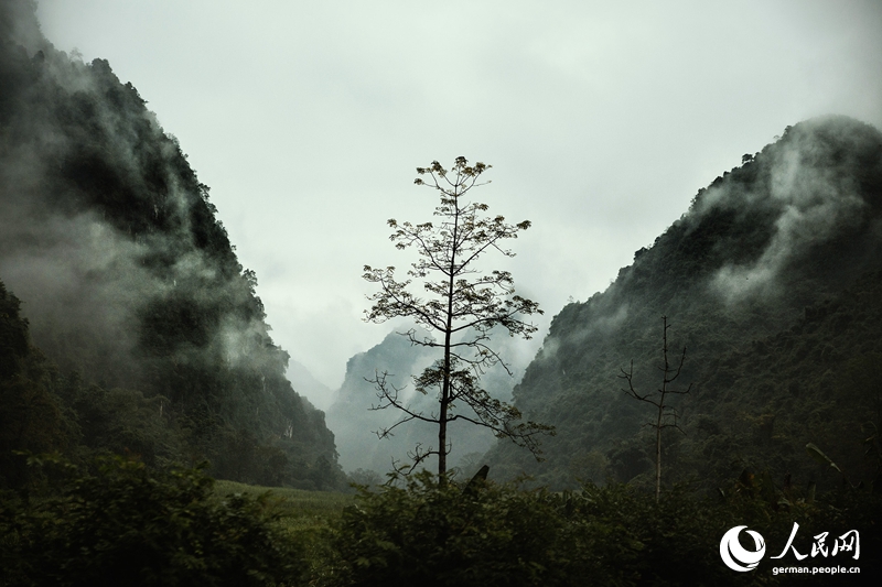 Die Berge in Guangxi