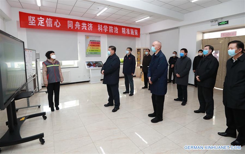 Xi inspiziert Arbeit zur Prävention und Kontrolle des neuartigen Coronavirus in Beijing