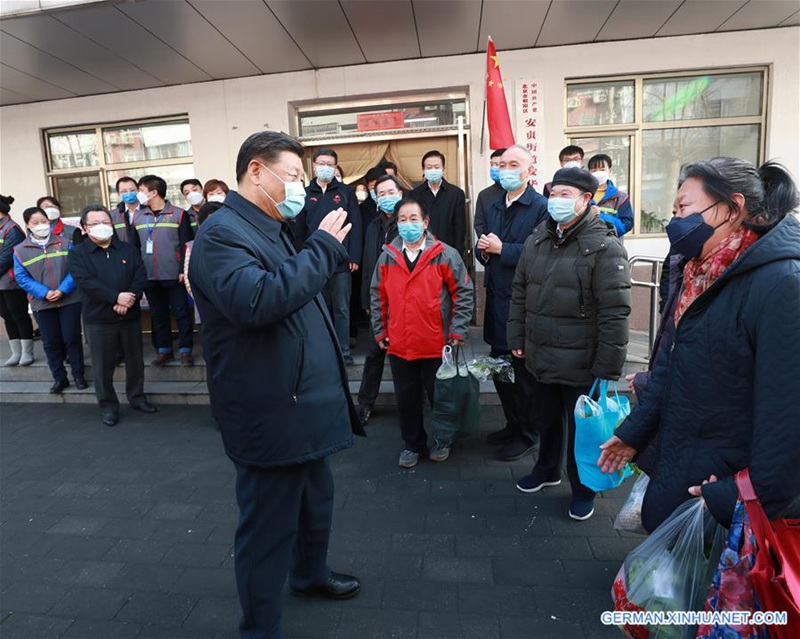 Xi inspiziert Arbeit zur Prävention und Kontrolle des neuartigen Coronavirus in Beijing