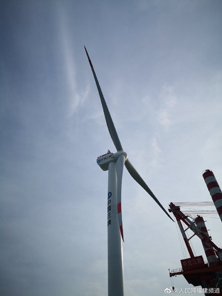 Offshore-Windkraftanlage mit größter Kapazität in China erfolgreich installiert
