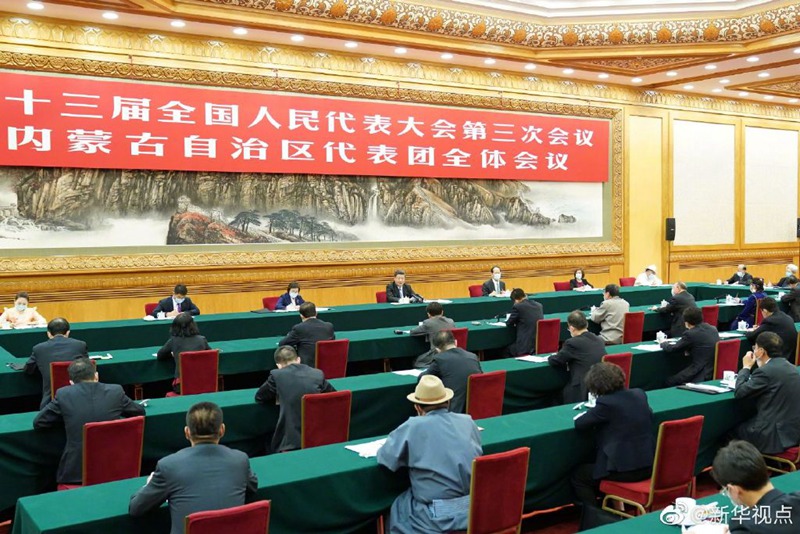 NVK-Tagung: Xi Jinping besucht Delegation aus der Inneren Mongolei