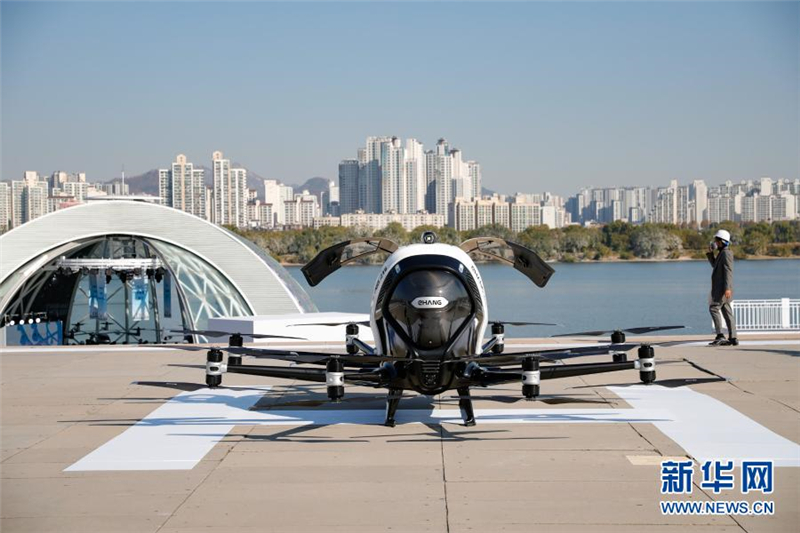 Testflug eines von China entwickelten unbemannten „Lufttaxis“ in Südkorea