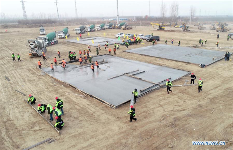 Shijiazhuang baut 3.000 provisorische Isolationshäuser innerhalb von drei Tagen