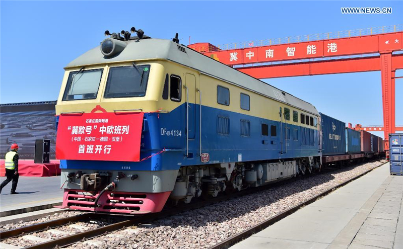 Der erste China-Europa-Güterzug fährt von Hebei nach Deutschland