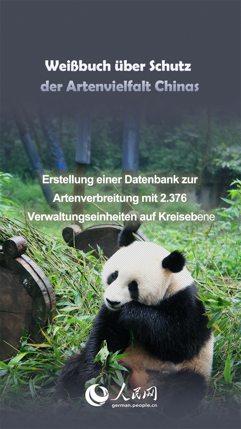 Weißbuch über Schutz der Artenvielfalt Chinas in Zahlen