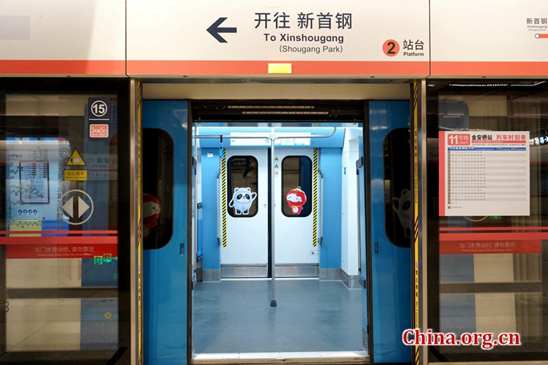 U-Bahn-Linie in Beijing für die Olympischen Winterspiele eröffnet