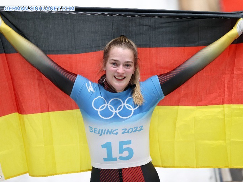 Fotoreportage: Hannah Neise rast zu Skeleton-Gold für Deutschland bei Beijing 2022