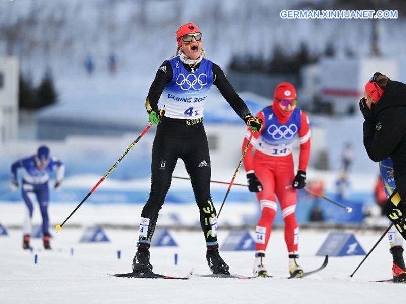 Fotoreportage: Deutsche Skilanglauf-Frauen holen Gold im Teamsprint bei Beijing 2022