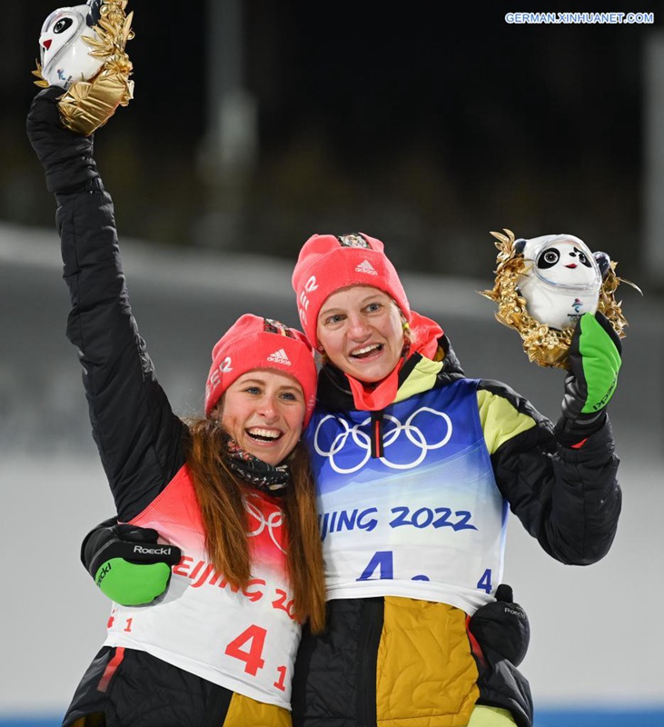 Skilanglauf bei Beijing 2022: Hennig und Carl aus Deutschland holen Gold im Teamsprint-Finale der Frauen im klassischen Stil