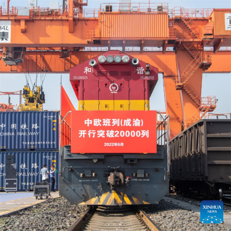 China-Europa-Güterzüge aus Chengdu und Chongqing verzeichnen 20.000 Fahrten