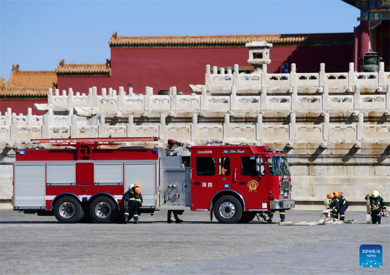 Brandschutzübung im Palastmuseum in Beijing