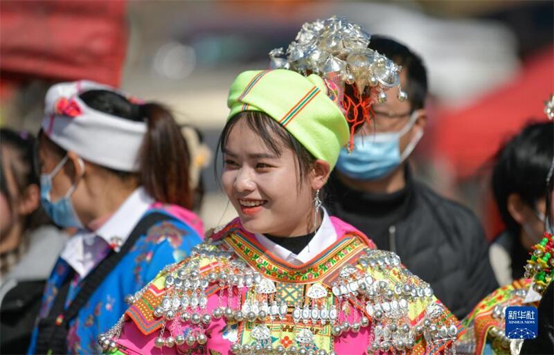 Feier des Chinesischen Neujahrs im Miao-Dorf in Guizhou