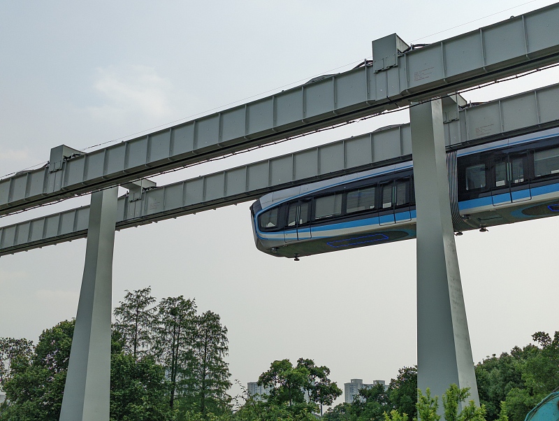 Touristischer Sky Train in Wuhan erfolgreich getestet