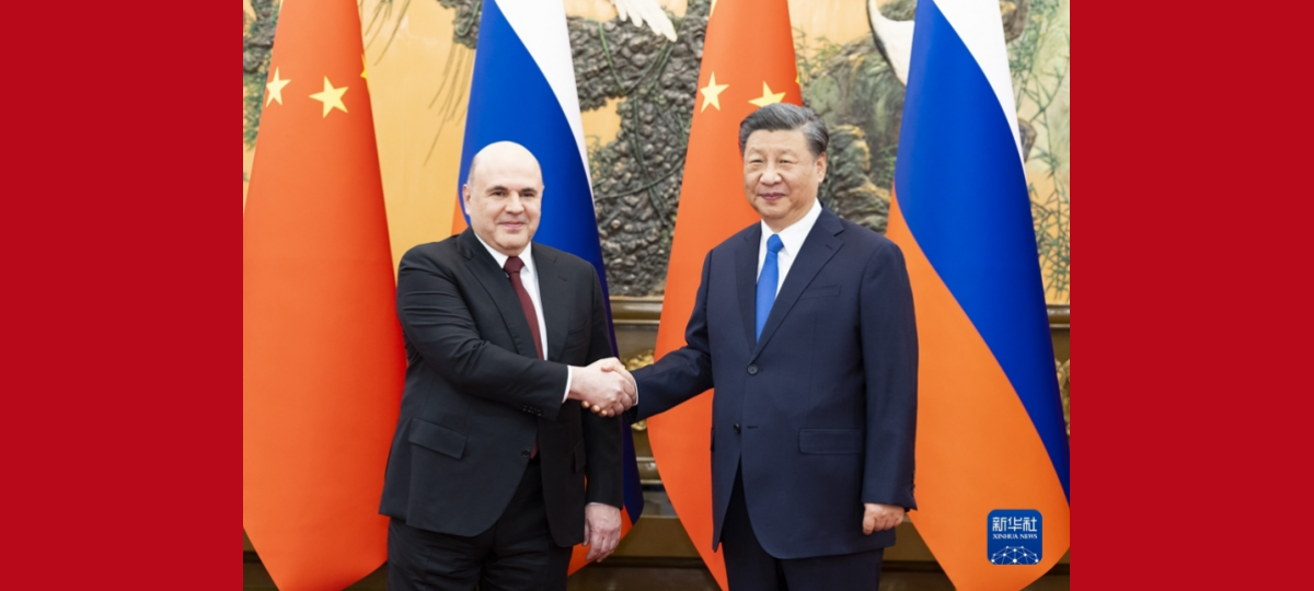 Xi Jinping trifft russischen Premierminister Michail Mischustin