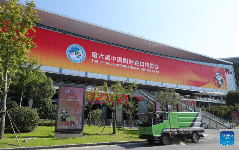 Das Ausstellungs- und Kongress-Zentrum in Shanghai ist für die kommende 6. CIIE bereit