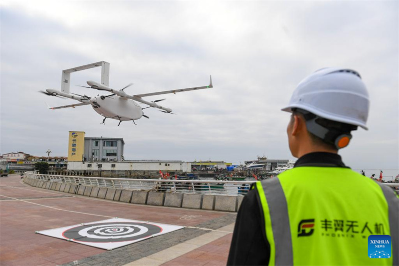 Drohnen-Lieferservice für Meeresfrüchte geht in Shenzhen in Betrieb