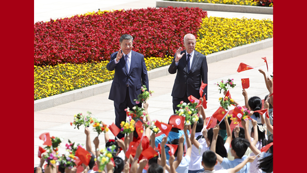 Xi Jinping spricht mit tunesischem Präsidenten