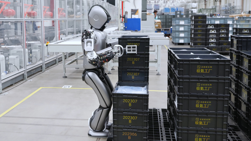 Einführung von humanoidem Roboter in Zeekr 5G Smart Factory