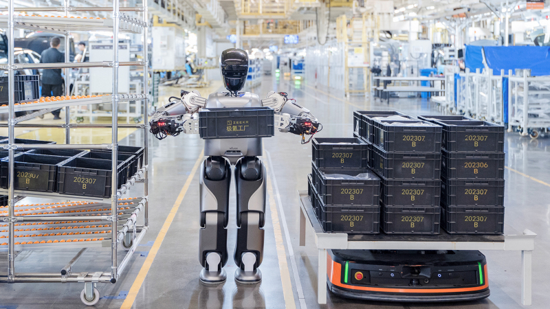 Einführung von humanoidem Roboter in Zeekr 5G Smart Factory