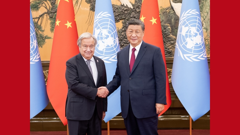 Xi Jinping trifft UN-Generalsekretär Antonio Guterres und Präsidenten von Botswana