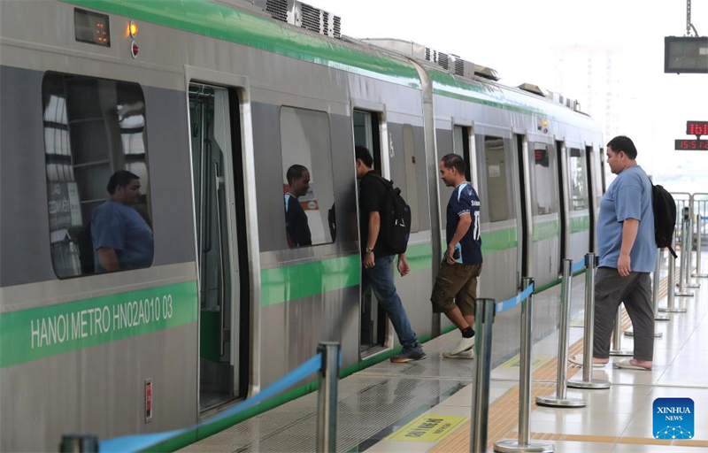 Einblicke in die von China gebaute Hochbahn in Vietnams Hanoi