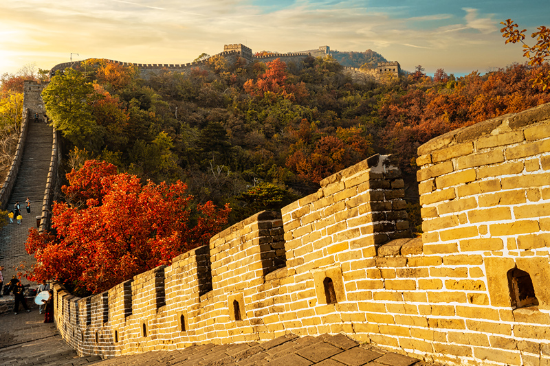 Atemberaubende Herbstlandschaften an der Großen Mauer