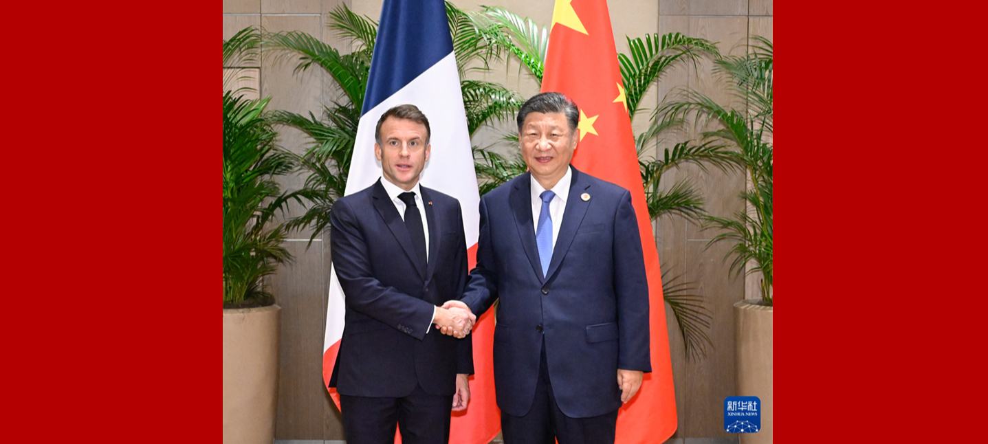 Xi Jinping trifft Emmanuel Macron