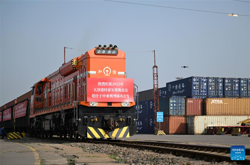 China-Zentralasien-Güterzug fährt von Tianjin nach Taschkent