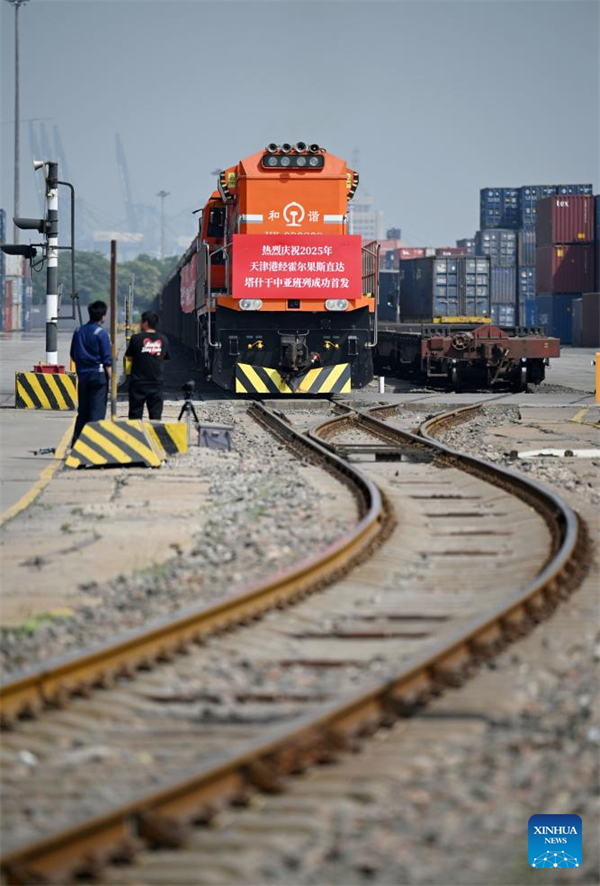 China-Zentralasien-Güterzug fährt von Tianjin nach Taschkent
