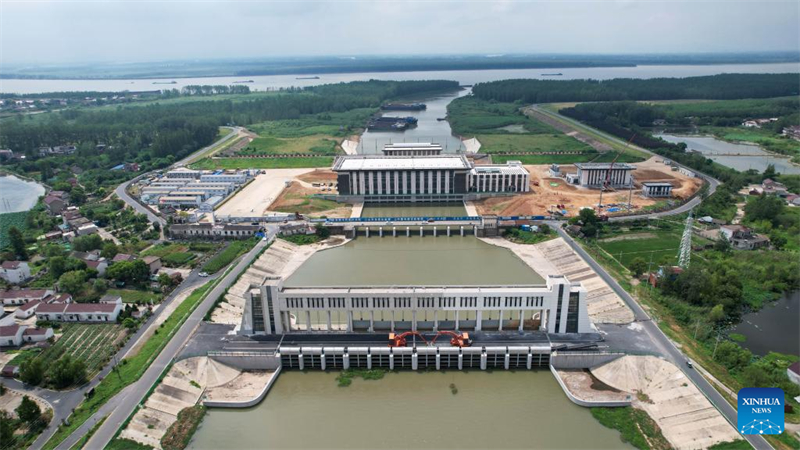 Pumpstation des Wasserumleitungsprojekts vom Jangtse zum Huaihe nimmt Betrieb auf