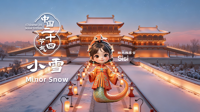 Die Schönheit der Jahreszeiten: leichter Schneefall