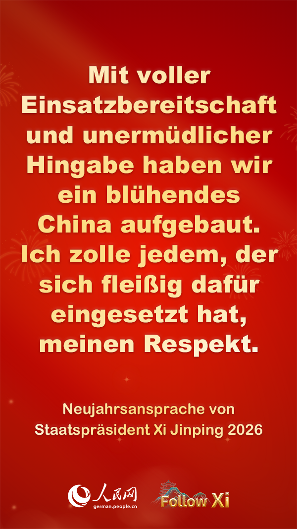 Poster: Neujahrsansprache von Staatspräsident Xi Jinping 2026