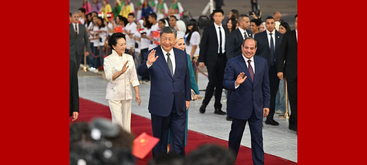 Xi Jinping zu Staatsbesuch in Ägypten in Kairo eingetroffen