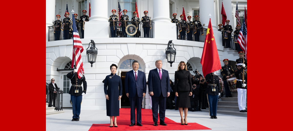 Xi nimmt an der von Trump ausgerichteten Begrüßungszeremonie teil